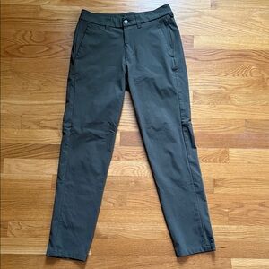 Lululemon Commission Slim Dark Green Pants 28x30